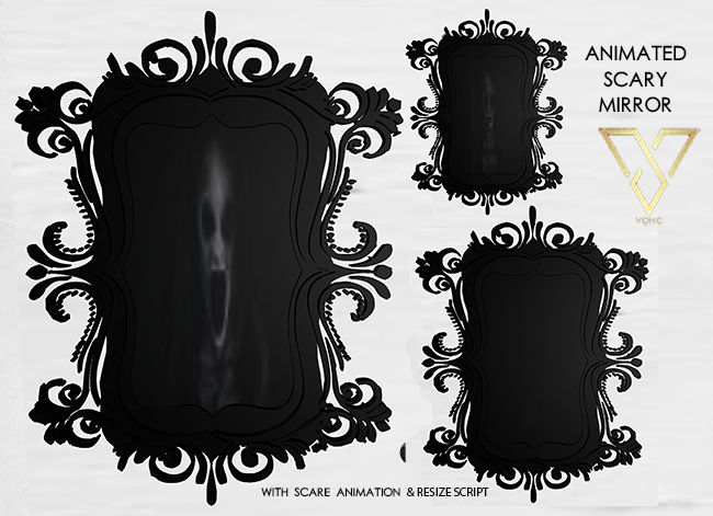 ::VOND HOME:: SCARY GOTH MIRROR - BLACK BOXED  (Wear Me)