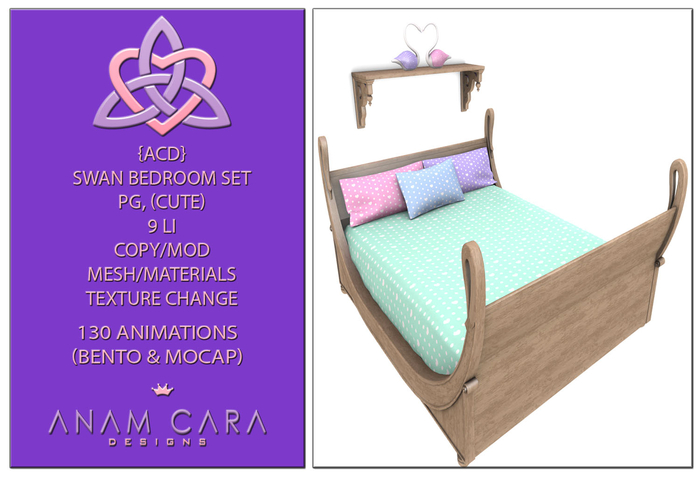 {ACD} Swan Bedroom Set (Cute) PG