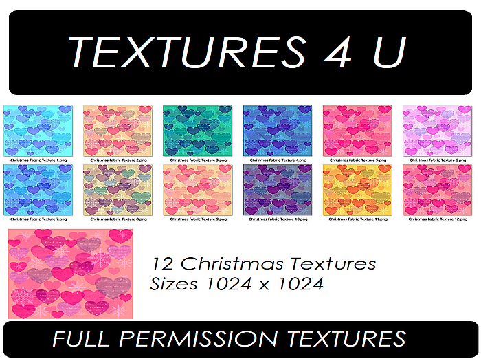 12 Christmas Fabric Textures