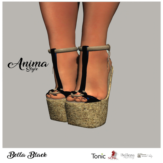 AnimaStyle -SHOES BELLA BLACK ADD MY