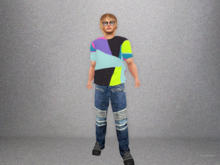 Men's Mesh Geometric T-Shirt #5