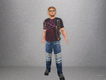 Men's Mesh Geometric T-Shirt #4