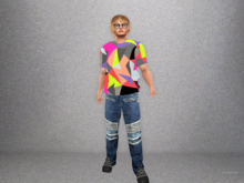 Men's Mesh Geometric T-Shirt #3