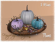 ~ Painted Pumpkin Platter w Rose Hip~~