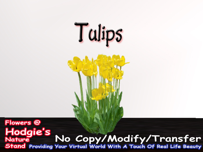 Tulips (Bright Yellow)(One Prim Sculpty) Mar 10