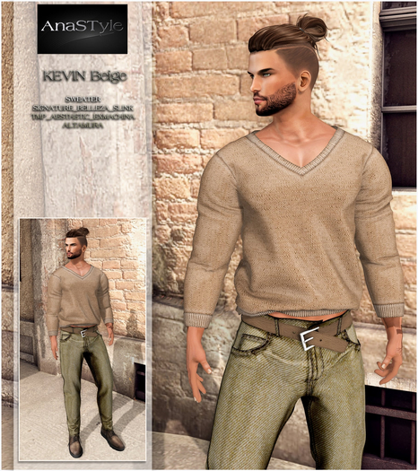 AnaSTyle - Kevin Beige Sweater (WEAR)*