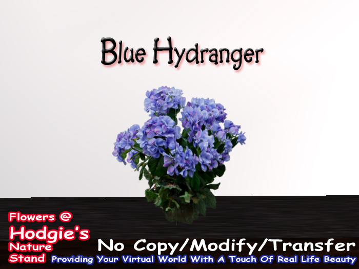 Hydranger (Blue) One Prim Sculpty Plant