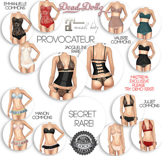 .::Dead Dollz::. Manon Lingerie Set - Pink - Common MAITREYA