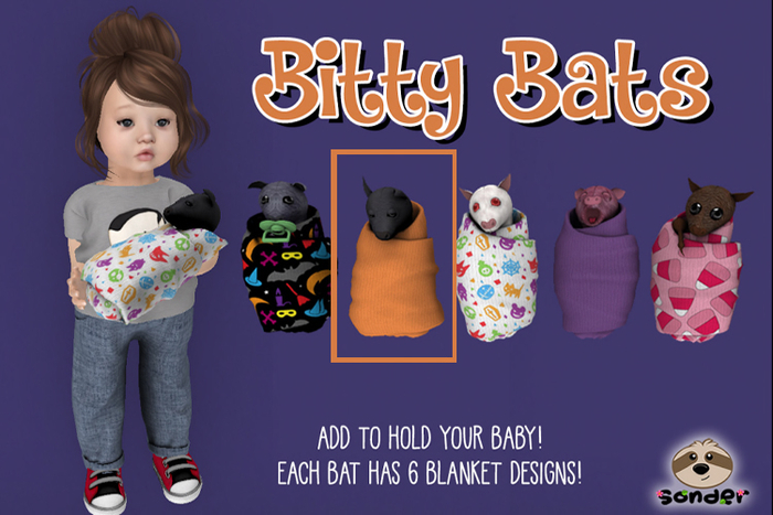 {-sonder-} Bitty Bats - Black (ADD)
