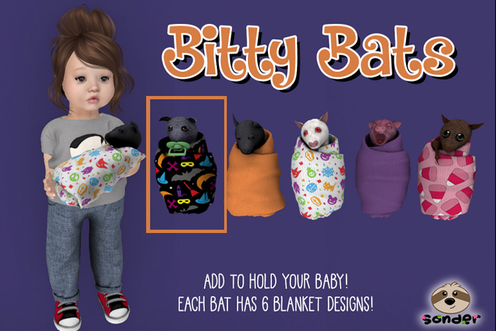 {-sonder-} Bitty Bats - Gray (ADD)