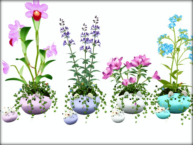 [AE] Garden Store. - Mouse Pin Cushion Flower Planter Set