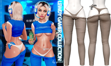 Spoiled - Lewdy Gamer Leggings + Panties Taupe *Updated* for LaraX,Reborn & Kupra