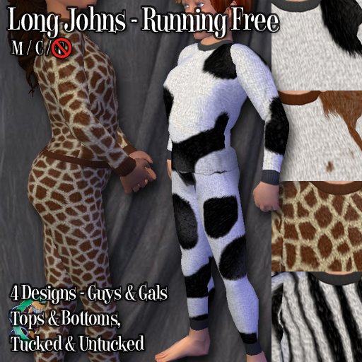 R(S)W Kid's Long Johns - Running Free