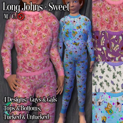 R(S)W Kid's Long Johns - Sweet
