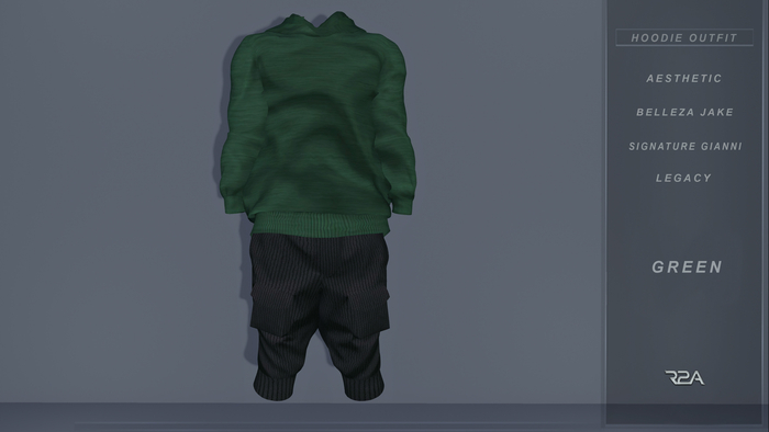 R2A- HOODIE OUTFIT GREEN
