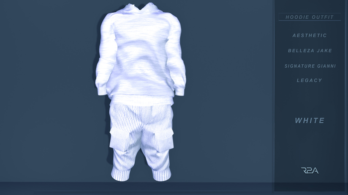 R2A- HOODIE OUTFIT WHITE