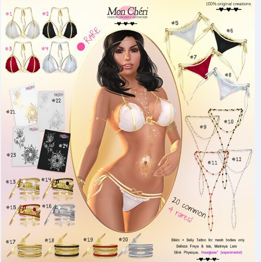 #3 MC.BikiniTop.Scarlet. Rare MAITREYA/BELLEZA/SLINK