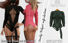 FashionNatic - Gracelyn Green Bodysuit - Maitreya, Lara Petite, Belleza Freya, Legacy