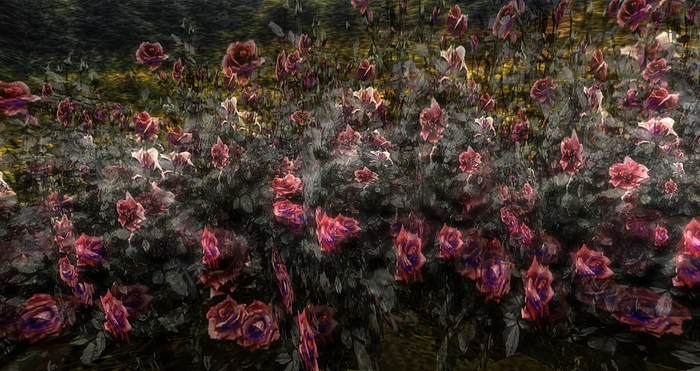 CJ Ghost Rosebush dark with 10 diff. Colors in Menu