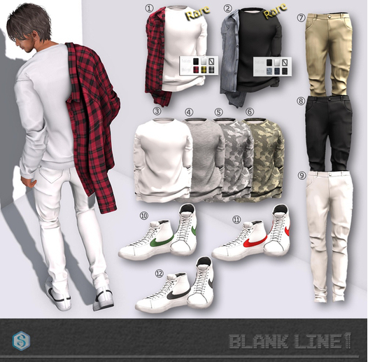 05_BlankLine SS Gacha SweatShirts [CamoGray] Gianni