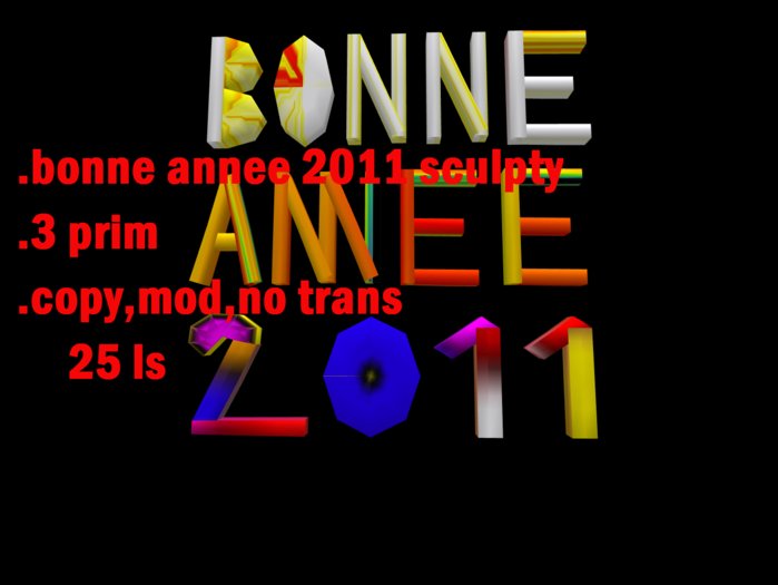 bonne annee/happy new year(sculpty)