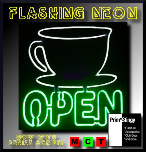 Prim*Stingy Neon - Open Coffee Cup