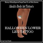 HALLOWEEN LOWER LEG TATTOO