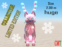 KittyCatS JinGLeBeLLs! Animated Decor Cats-PinkChampagn (huge)