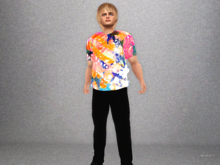 Mesh Men's Patterned T-shirt #10