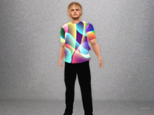 Mesh Men's Patterned T-shirt #11