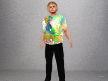Mesh Men's Patterned T-shirt #12
