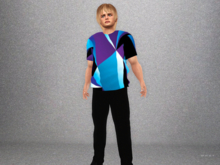 Mesh Men's Patterned T-shirt #13