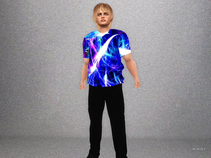 Mesh Men's Patterned T-shirt #14