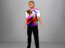 Mesh Men's Patterned T-shirt #17