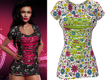 Ruby Ripped Dress [Sugarskull Power] - Maitreya (+Petite) • Freya • Legacy