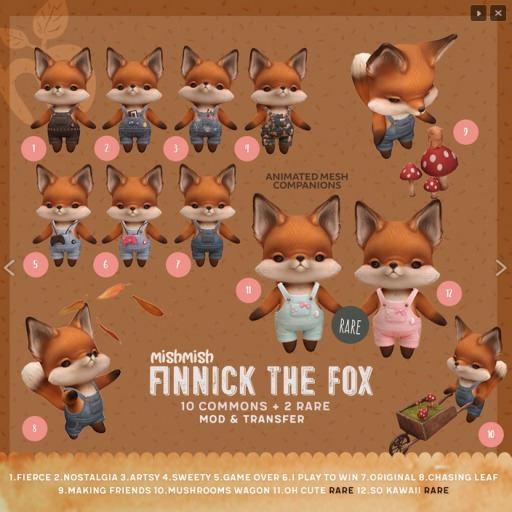 MishMish - Finnick The Fox - Oh Cute Companion [Boxed] RARE