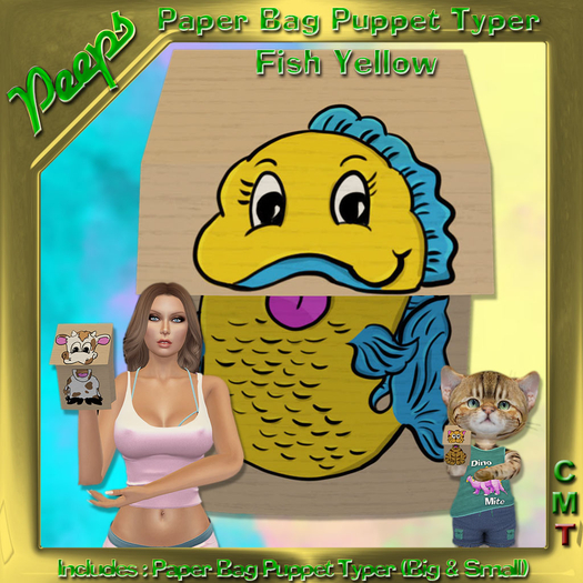 Peeps Paper Bag Puppets Fish Yellow