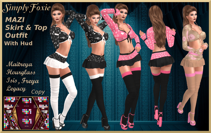 Mazi Skirt and Top Outfit With Hud (Boxed)