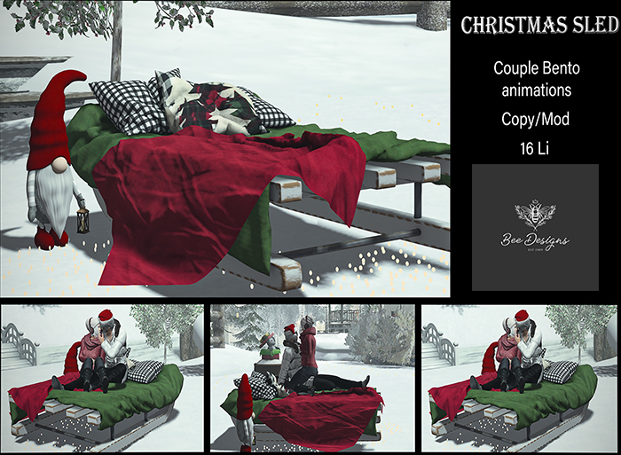 Bee Designs  Christmas Sled-