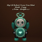 My Lil Robot I Love You Mint
