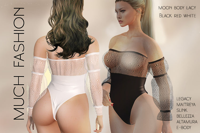 MUCH FASHION -MOON BODY FATPACK BLACK WHITE RED