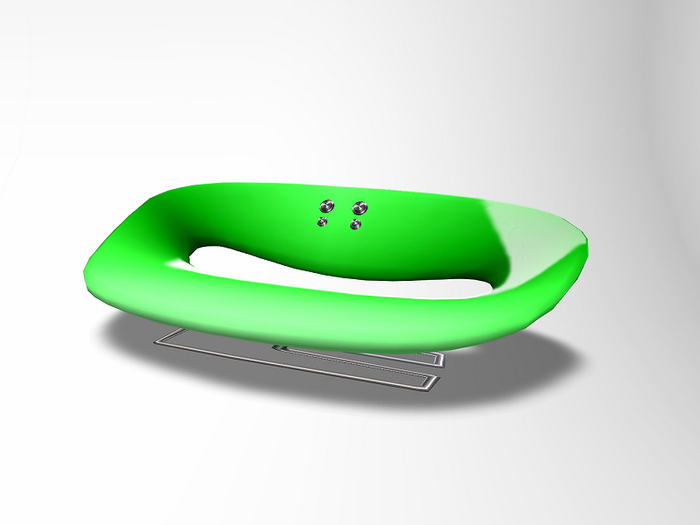 D: cuddle sofa waves green