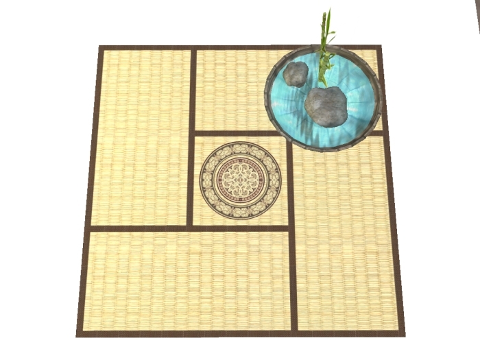 Meditation mat & water bowl