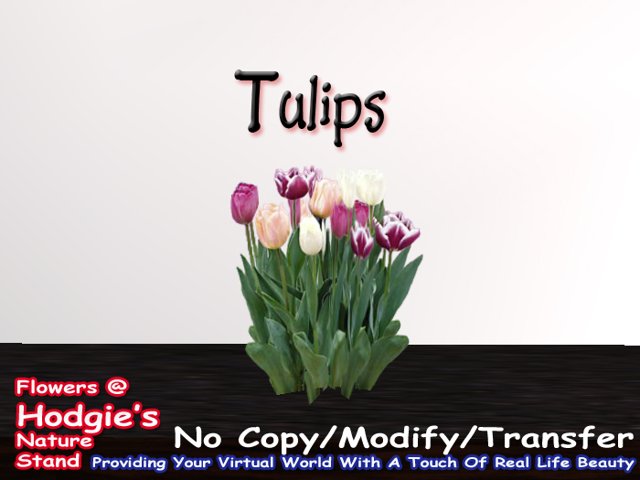 Tulips (Mixed)(One Prim Sculpty Plant) 