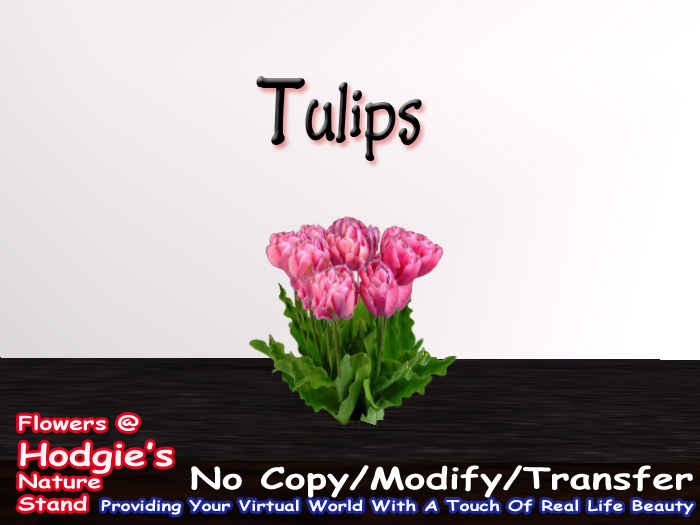 Tulips (Pink)  (One Prim Sculpty Plant)