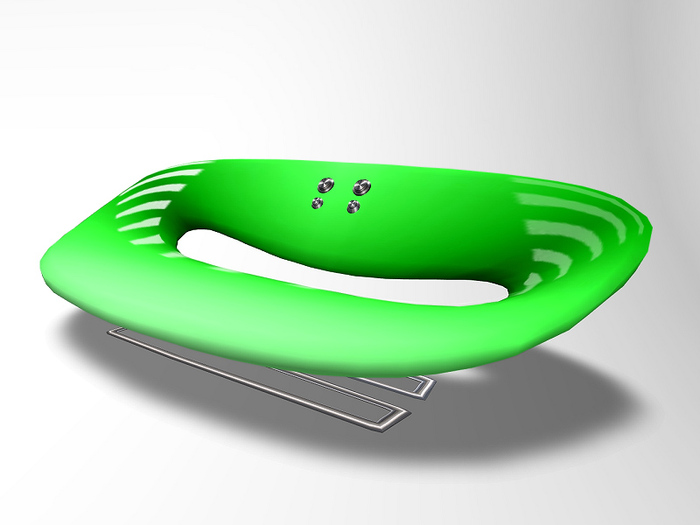 D: cuddle sofa stripes green