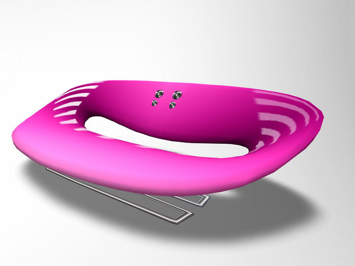 D: cuddle sofa stripes pink