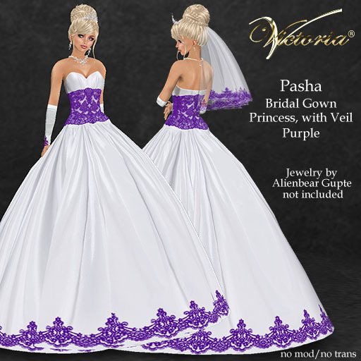 strapless open back dress Gorgeous design purple crystal beaded princess fluffy floor-length wed –  PreppyDress main image 0