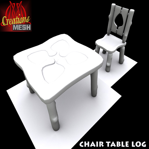 Furniture|Chair Table Log FULL PERM MESH