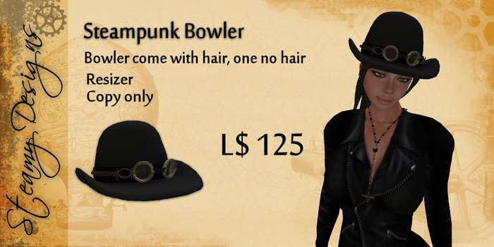 Steampunk Bowler hat (box)